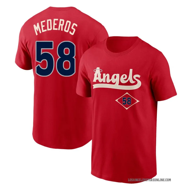 Victor Mederos Youth Red Los Angeles Angels 2022 City Connect T-Shirt