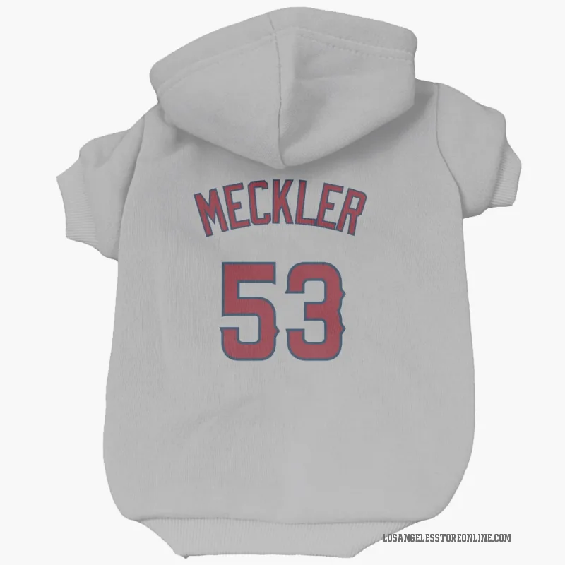 Wade Meckler  Gray Los Angeles Angels  Cat & Dog Pet Hoodie
