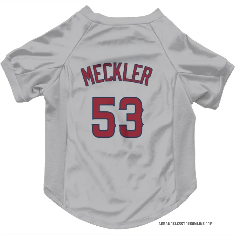 Wade Meckler  Gray Los Angeles Angels  Cat & Dog Pet Jersey