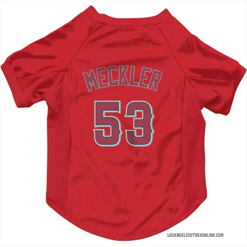 Wade Meckler  Red Los Angeles Angels  Cat & Dog Pet Jersey