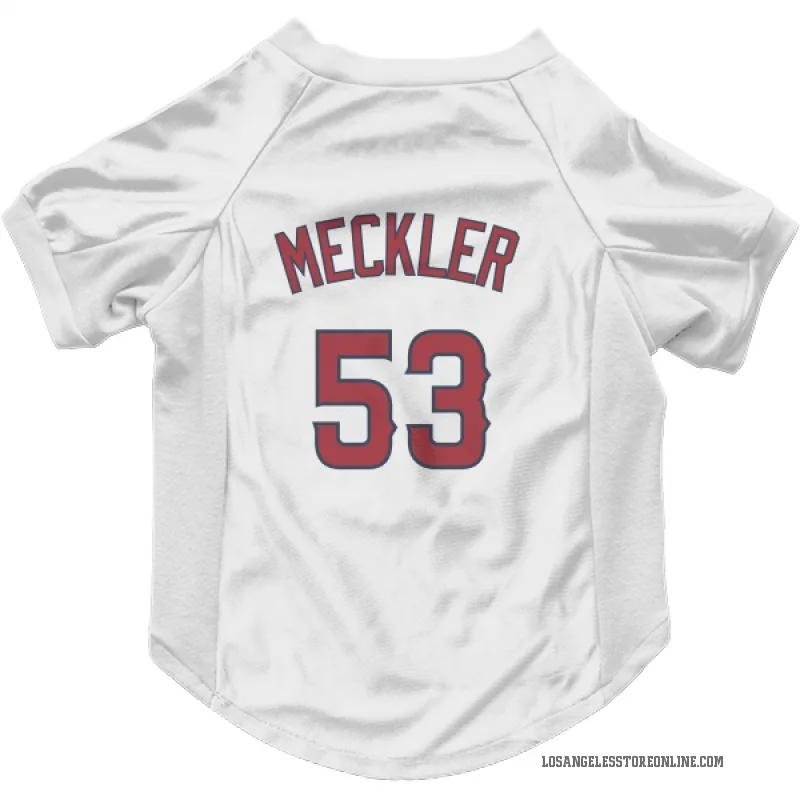 Wade Meckler  White Los Angeles Angels  Cat & Dog Pet Jersey