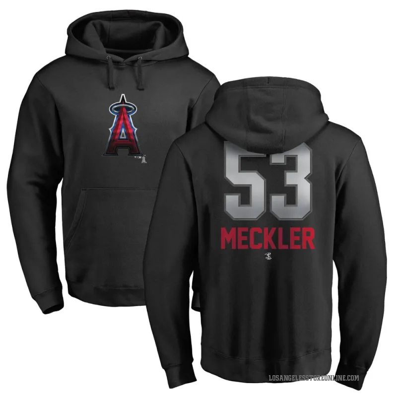Wade Meckler Youth Black Los Angeles Angels Branded Midnight Mascot Pullover Hoodie -