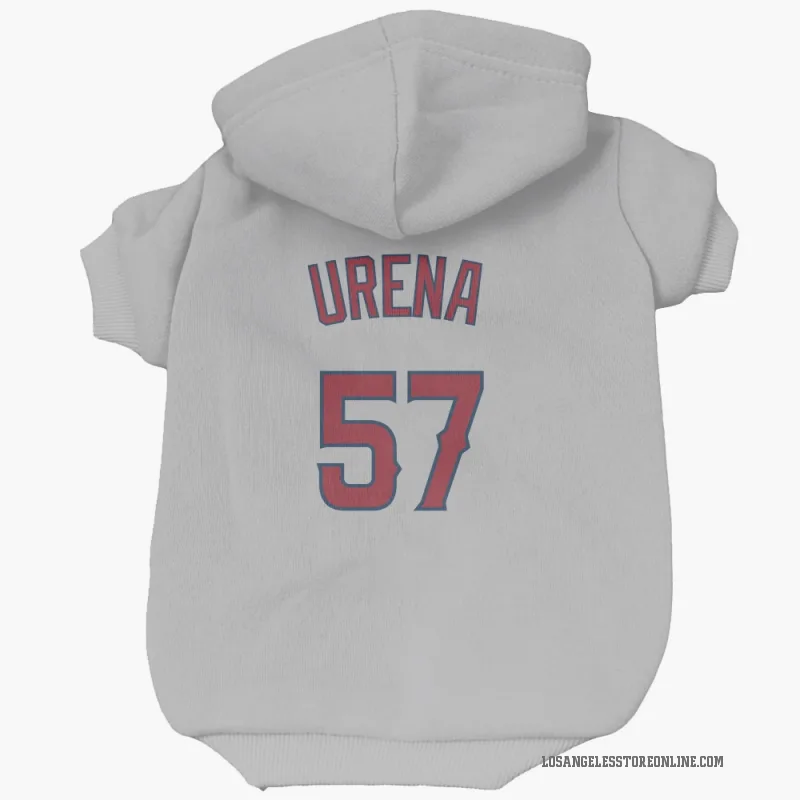 Walbert Urena  Gray Los Angeles Angels  Cat & Dog Pet Hoodie