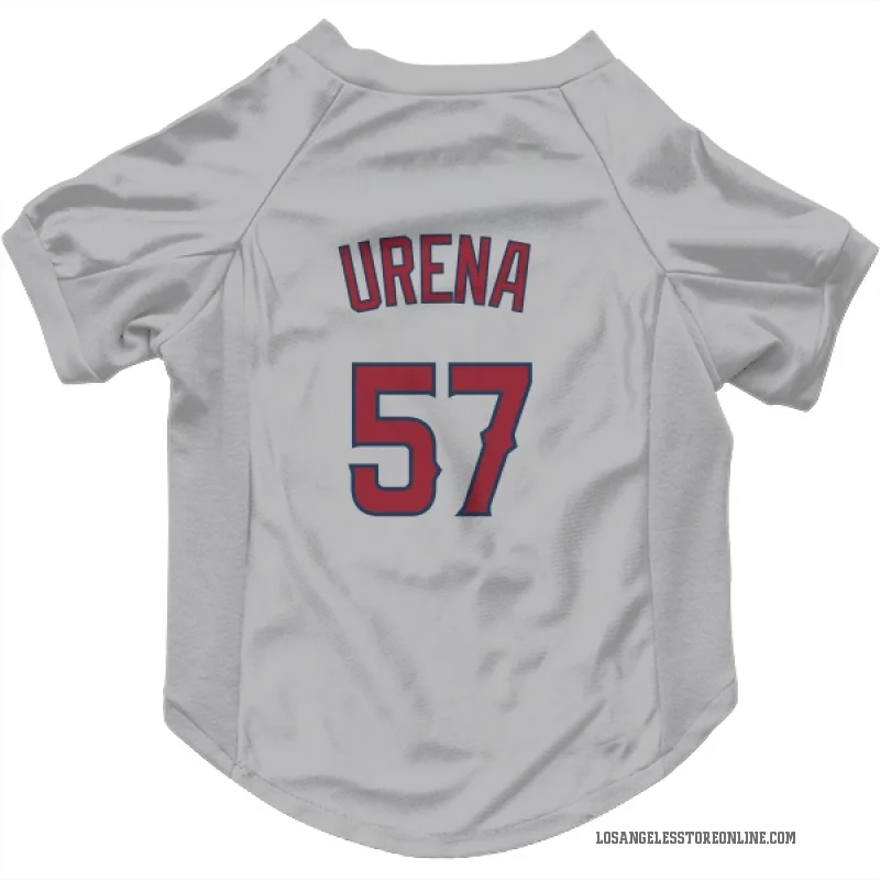 Walbert Urena  Gray Los Angeles Angels  Cat & Dog Pet Jersey
