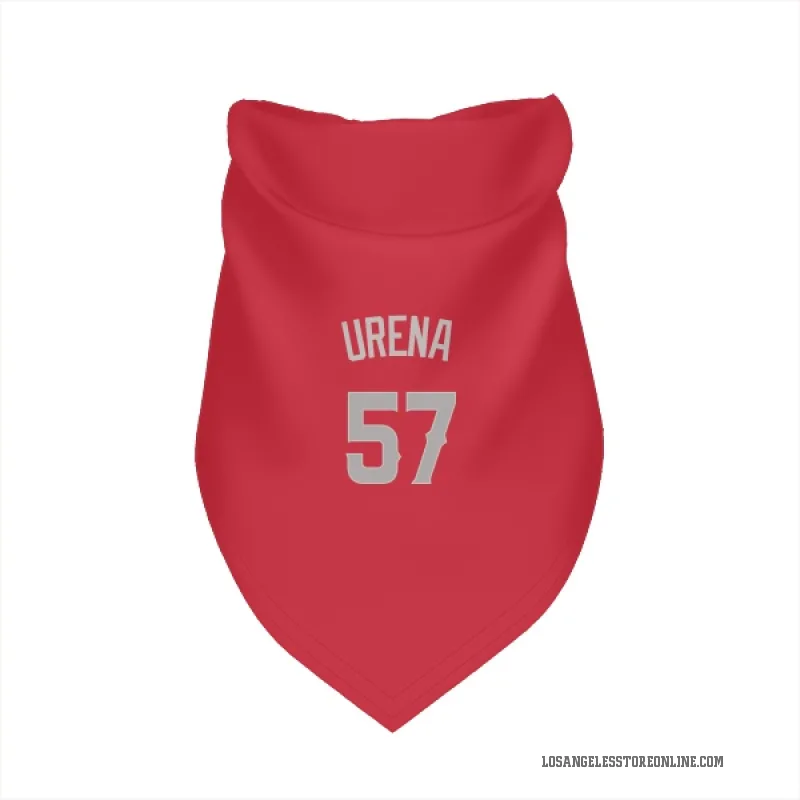 Walbert Urena  Red Los Angeles Angels  Gray Cat & Dog Pet Bandana