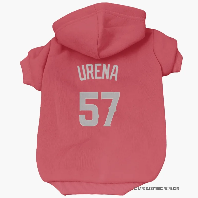 Walbert Urena  Red Los Angeles Angels  Gray Cat & Dog Pet Hoodie