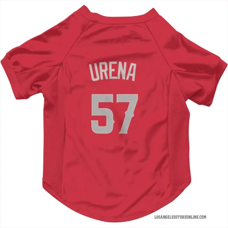 Walbert Urena  Red Los Angeles Angels  Gray Cat & Dog Pet Jersey