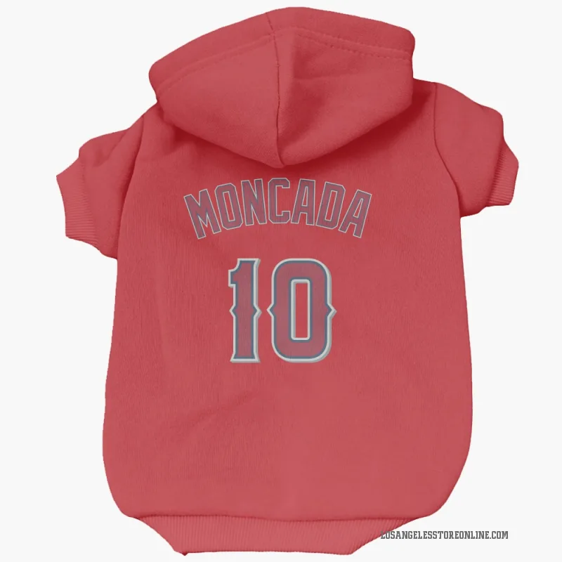 Yoan Moncada  Red Los Angeles Angels  Cat & Dog Pet Hoodie