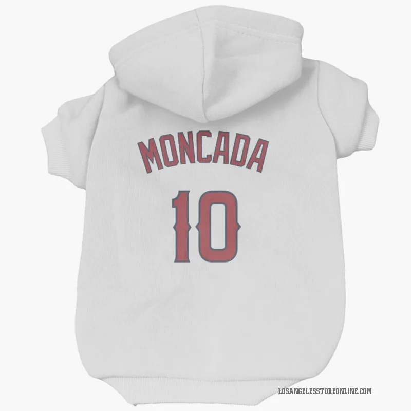 Yoan Moncada  White Los Angeles Angels  Cat & Dog Pet Hoodie
