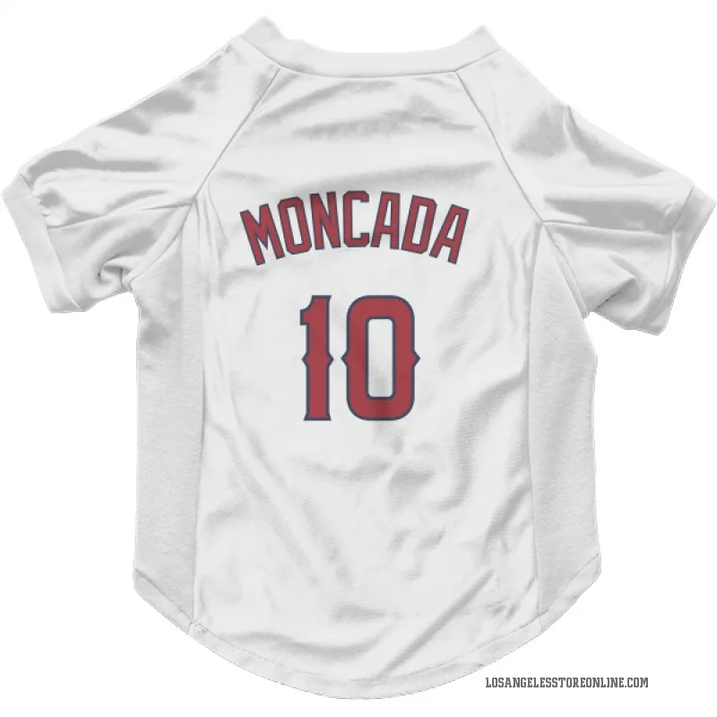 Yoan Moncada  White Los Angeles Angels  Cat & Dog Pet Jersey