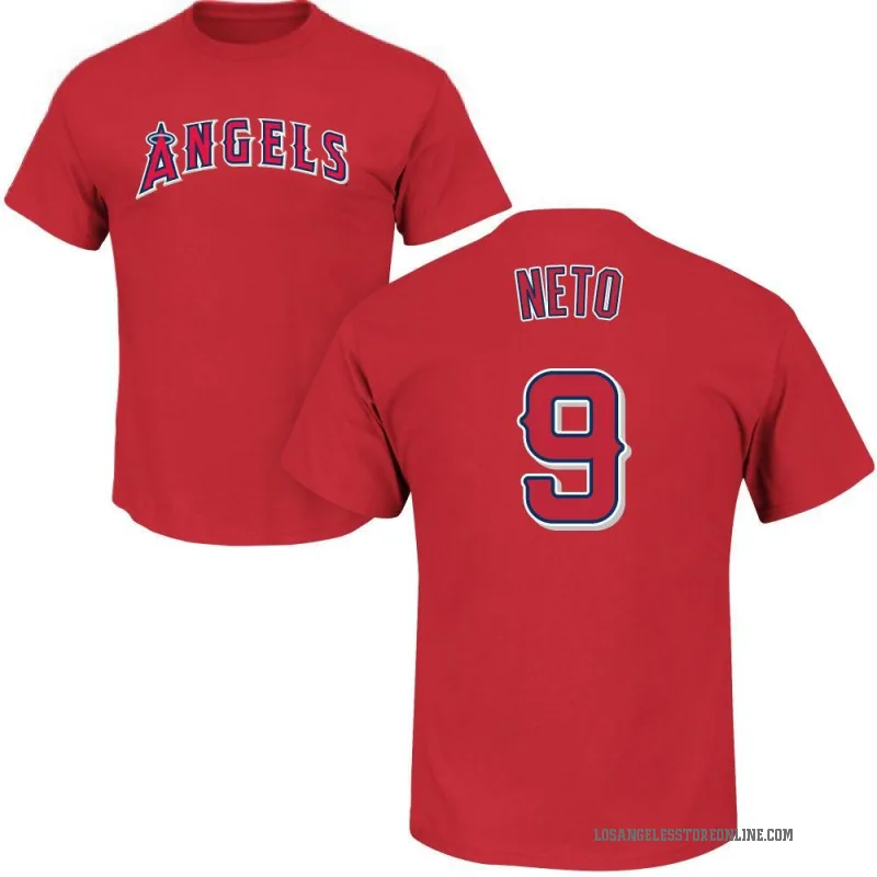 Zach Neto Youth Red Los Angeles Angels Roster T-Shirt -